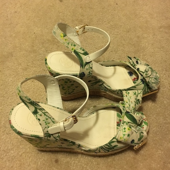 Tory Burch Penny Logo Bow Espadrilles platform - Picture 3 of 8